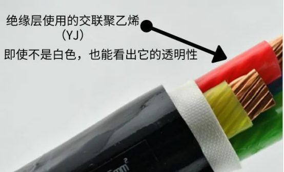YJV電纜，絕緣透明